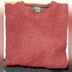 Orvis Men's Burgundy Crewneck Sweater